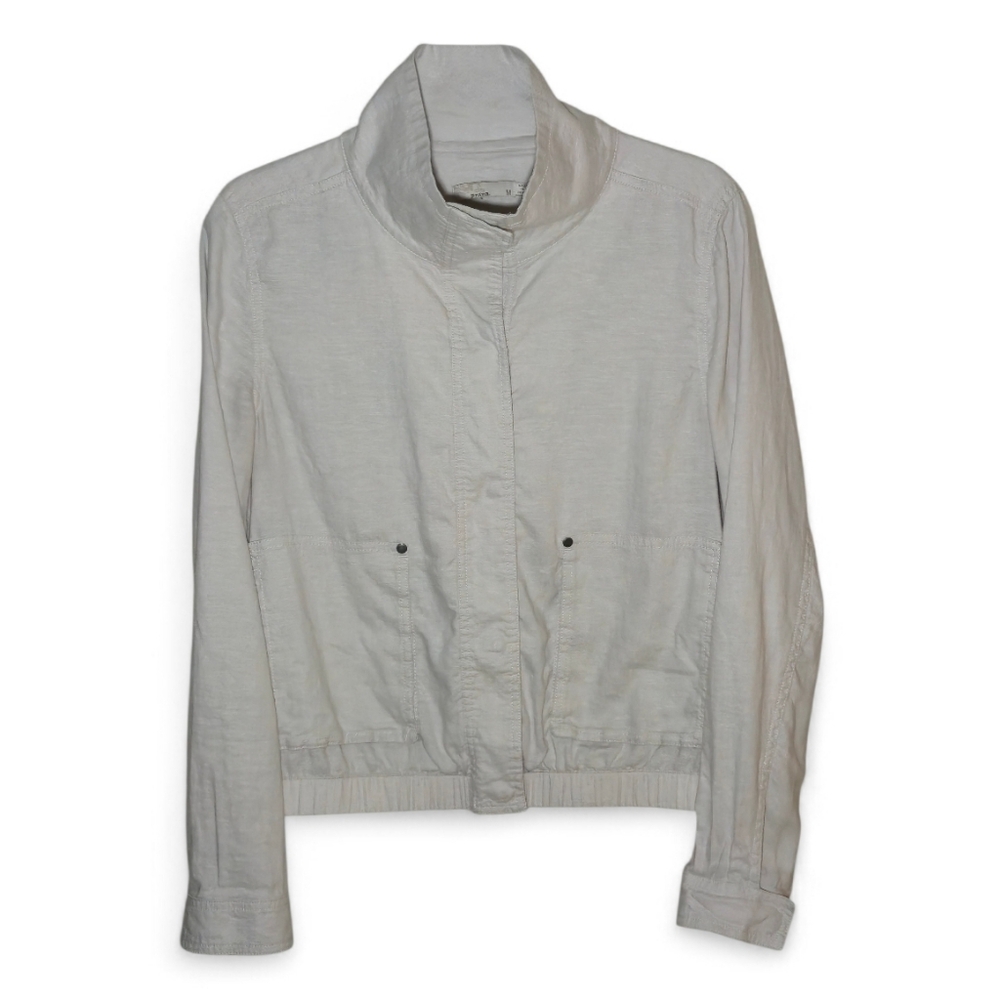 Prana Women’s Linen Jacket Size Medium Cream Color, Lightweight Layer